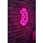 WALLXPERT Zidna LED dekoracija Bitcoin Pink - slika 2