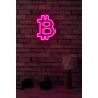 WALLXPERT Zidna LED dekoracija Bitcoin Pink - slika 3