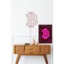 WALLXPERT Zidna LED dekoracija Bitcoin Pink - slika 4