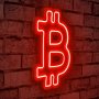 WALLXPERT Zidna LED dekoracija Bitcoin Red - slika 1