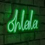 WALLXPERT Zidna LED dekoracija Oh La La Green - slika 1