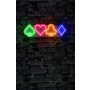 WALLXPERT Zidna LED dekoracija Gambler Multicolor - slika 3