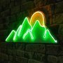 WALLXPERT Zidna LED dekoracija Mountain Green Yellow - slika 1