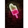 WALLXPERT Zidna LED dekoracija Ice Cream White Pink - slika 2