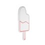WALLXPERT Zidna LED dekoracija Ice Cream White Pink - slika 5