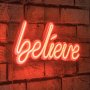 WALLXPERT Zidna LED dekoracija Believe Red - slika 1