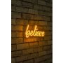 WALLXPERT Zidna LED dekoracija Believe Yellow - slika 2