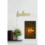 WALLXPERT Zidna LED dekoracija Believe Yellow - slika 4