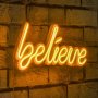 WALLXPERT Zidna LED dekoracija Believe Yellow - slika 1