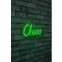 WALLXPERT Zidna LED dekoracija Cheers Green - slika 2