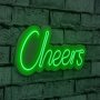 WALLXPERT Zidna LED dekoracija Cheers Green - slika 1