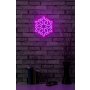 WALLXPERT Zidna LED dekoracija Snowflake Pink - slika 3