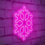 WALLXPERT Zidna LED dekoracija Snowflake Pink - slika 1