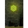 WALLXPERT Zidna LED dekoracija Snowflake Yellow - slika 3