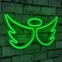 WALLXPERT Zidna LED dekoracija Angel Green - slika 1