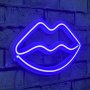 WALLXPERT Zidna LED dekoracija Lips Blue - slika 1