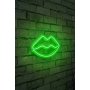 WALLXPERT Zidna LED dekoracija Lips Green - slika 2