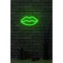 WALLXPERT Zidna LED dekoracija Lips Green - slika 4