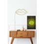 WALLXPERT Zidna LED dekoracija Lips Yellow - slika 3