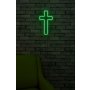 WALLXPERT Zidna LED dekoracija Cross Sign Green - slika 2