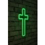 WALLXPERT Zidna LED dekoracija Cross Sign Green - slika 3