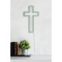 WALLXPERT Zidna LED dekoracija Cross Sign Green - slika 4