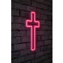 WALLXPERT Zidna LED dekoracija Cross Sign Pink - slika 3