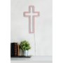 WALLXPERT Zidna LED dekoracija Cross Sign Pink - slika 4
