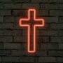 WALLXPERT Zidna LED dekoracija Cross Sign Red - slika 1