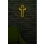 WALLXPERT Zidna LED dekoracija Cross Sign Yellow - slika 2