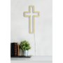 WALLXPERT Zidna LED dekoracija Cross Sign Yellow - slika 4