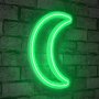 WALLXPERT Zidna LED dekoracija Crescent Green - slika 1