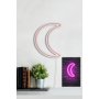 WALLXPERT Zidna LED dekoracija Crescent Pink - slika 3