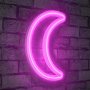 WALLXPERT Zidna LED dekoracija Crescent Pink - slika 1