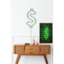 WALLXPERT Zidna LED dekoracija Dollar Sign Green - slika 3