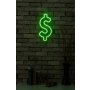 WALLXPERT Zidna LED dekoracija Dollar Sign Green - slika 4