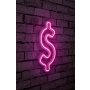 WALLXPERT Zidna LED dekoracija Dollar Sign Pink - slika 2