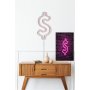 WALLXPERT Zidna LED dekoracija Dollar Sign Pink - slika 3