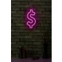 WALLXPERT Zidna LED dekoracija Dollar Sign Pink - slika 4