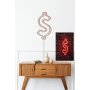 WALLXPERT Zidna LED dekoracija Dollar Sign Red - slika 3