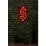 WALLXPERT Zidna LED dekoracija Dollar Sign Red - slika 4