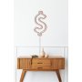 WALLXPERT Zidna LED dekoracija Dollar Sign Red - slika 5