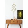 WALLXPERT Zidna LED dekoracija Dollar Sign Yellow - slika 3