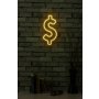 WALLXPERT Zidna LED dekoracija Dollar Sign Yellow - slika 4