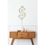 WALLXPERT Zidna LED dekoracija Dollar Sign Yellow - slika 5