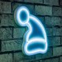 WALLXPERT Zidna LED dekoracija Santa Claus Blue - slika 1