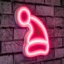 WALLXPERT Zidna LED dekoracija Santa Claus Pink - slika 1