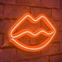 WALLXPERT Zidna LED dekoracija Lips Red - slika 1