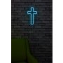 WALLXPERT Zidna LED dekoracija Cross Sign Blue - slika 2