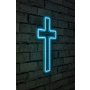 WALLXPERT Zidna LED dekoracija Cross Sign Blue - slika 3